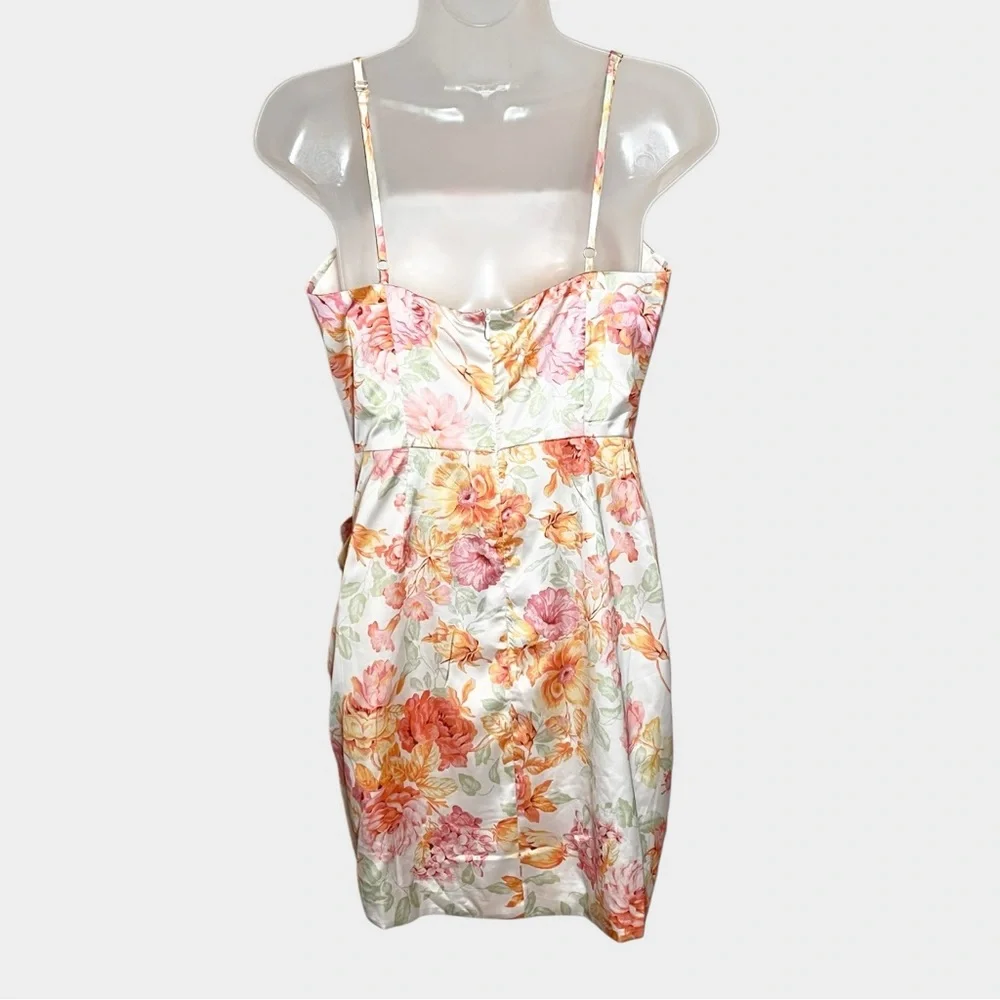 NWT SHOWPO Mini Dress Size 6 Elbereth Romantic Floral Adjustable Spaghetti Strap - Picture 3 of 5